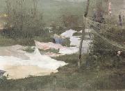 Helene Schjerfbeck Drying Laundry (nn02) oil painting